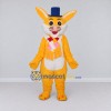 Custom Yellow and Blue Rabbit in Top Hat Mascot Costume Adult Full Body Suit for Easter Events Custom Yellow and Blue Rabbit in Top Hat Mascot Costume Adult Full Body Suit for Easter Events