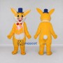 Custom Yellow and Blue Rabbit in Top Hat Mascot Costume Adult Full Body Suit for Easter Events