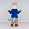 Custom White Blue and Orange Wolf in Jacket Mascot Costume Adult Full Body Suit for Themed Parties Custom White Blue and Orange Wolf in Jacket Mascot Costume Adult Full Body Suit for Themed Parties