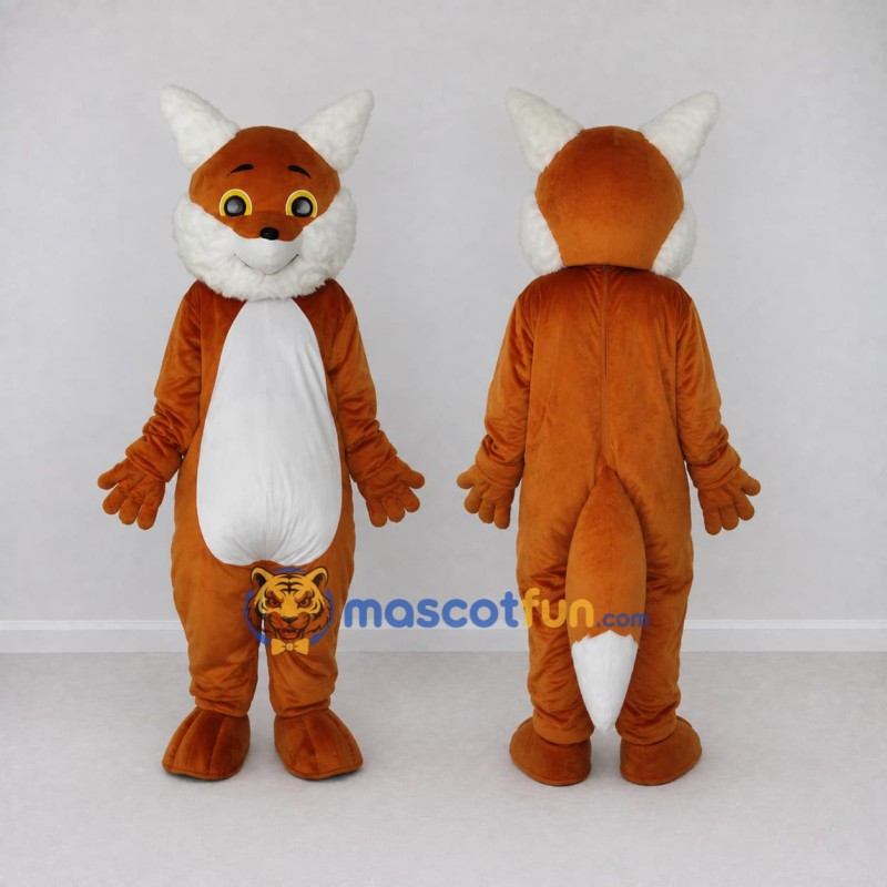 Custom Orange and White Fox Mascot Costume Adult Full Body Suit for Wildlife Events Custom Orange and White Fox Mascot Costume Adult Full Body Suit for Wildlife Events