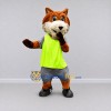 Custom Brown and Lime Green Animal Character in Sportswear Mascot Costume Adult Full Body Suit for Sports Events Custom Brown and Lime Green Animal Character in Sportswear Mascot Costume Adult Full Body Suit for Sports Events