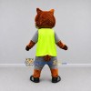 Custom Brown and Lime Green Animal Character in Sportswear Mascot Costume Adult Full Body Suit for Sports Events Custom Brown and Lime Green Animal Character in Sportswear Mascot Costume Adult Full Body Suit for Sports Events