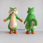 Custom Green and Cream Squirrel Mascot Costume Adult Full Body Suit for School Events