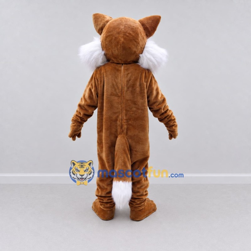 Custom Brown and White Fox Mascot Costume Adult Full Body Suit for Wildlife Events Custom Brown and White Fox Mascot Costume Adult Full Body Suit for Wildlife Events