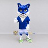 Custom Blue and White Fox in Sportswear Mascot Costume Adult Full Body Suit for Sports Events Custom Blue and White Fox in Sportswear Mascot Costume Adult Full Body Suit for Sports Events