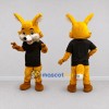 Custom Yellow Orange and Black Fantasy Animal in T Shirt Mascot Costume Adult Full Body Suit for School Events