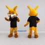 Custom Yellow Orange and Black Fantasy Animal in T Shirt Mascot Costume Adult Full Body Suit for School Events