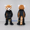 Custom Brown Black and White Red Panda Mascot Costume Adult Full Body Suit for Wildlife Events