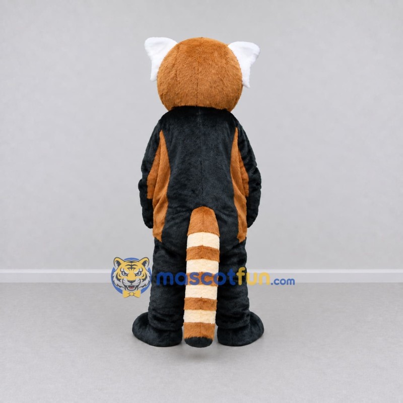 Custom Brown Black and White Red Panda Mascot Costume Adult Full Body Suit for Wildlife Events