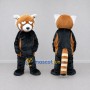 Custom Brown Black and White Red Panda Mascot Costume Adult Full Body Suit for Wildlife Events