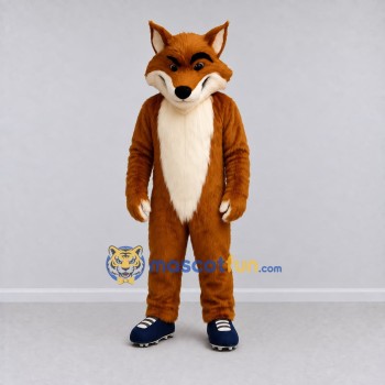 Custom Brown and Cream Fox Mascot Costume Adult Full Body Suit for Wildlife Events Custom Brown and Cream Fox Mascot Costume Adult Full Body Suit for Wildlife Events