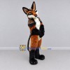 Custom Brown Black and White Fox Mascot Costume Adult Full Body Suit for Wildlife Events