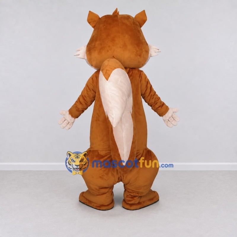 Custom Brown and Cream Rodent Mascot Costume Adult Full Body Suit for School Events Custom Brown and Cream Rodent Mascot Costume Adult Full Body Suit for School Events