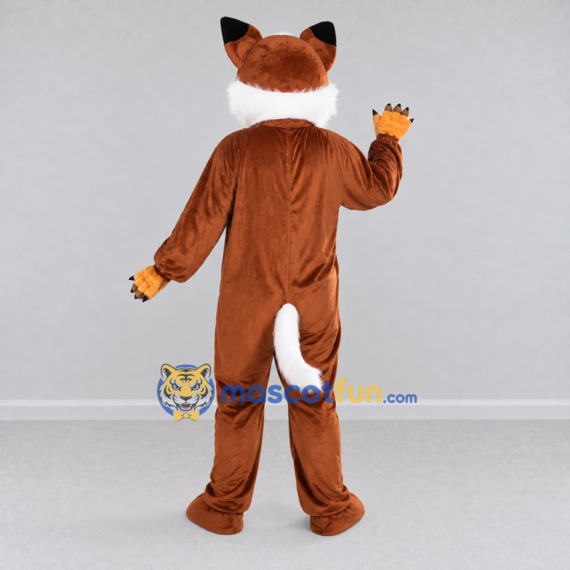 Custom Brown and White Fox Mascot Costume Adult Full Body Suit for Wildlife Events Custom Brown and White Fox Mascot Costume Adult Full Body Suit for Wildlife Events