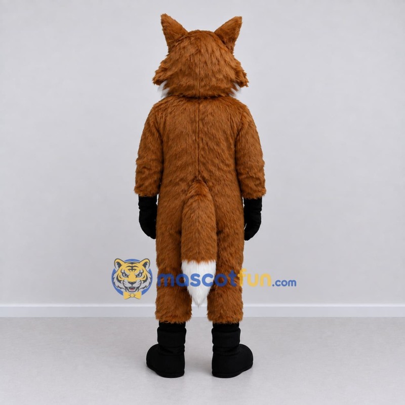 Custom Brown Black and White Fox with Sunglasses Mascot Costume Adult Full Body Suit for Themed Parties