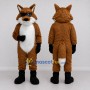 Custom Brown Black and White Fox with Sunglasses Mascot Costume Adult Full Body Suit for Themed Parties