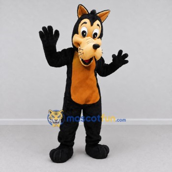 Custom Black and Tan Dog Mascot Costume Adult Full Body Suit for School Events Custom Black and Tan Dog Mascot Costume Adult Full Body Suit for School Events