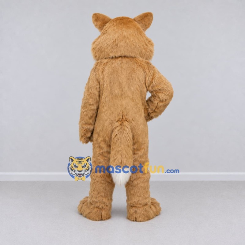 Custom Tan and White Fox Mascot Costume Adult Full Body Suit for Wildlife Events Custom Tan and White Fox Mascot Costume Adult Full Body Suit for Wildlife Events