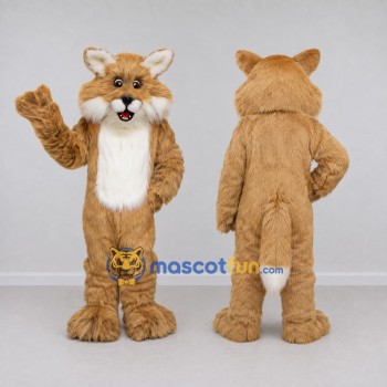 Custom Tan and White Fox Mascot Costume Adult Full Body Suit for Wildlife Events