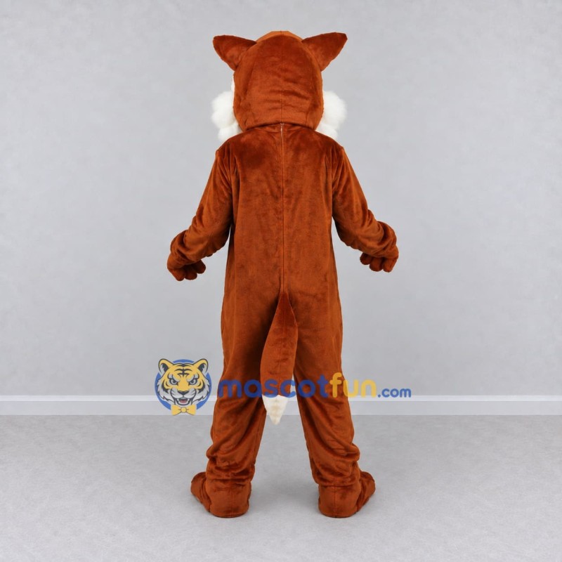Custom Rust Brown and White Fox Mascot Costume Adult Full Body Suit for Wildlife Events Custom Rust Brown and White Fox Mascot Costume Adult Full Body Suit for Wildlife Events