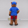 Custom Brown Blue and Red Horse in Cap and Sportswear Mascot Costume Adult Full Body Suit for Sports Events Custom Brown Blue and Red Horse in Cap and Sportswear Mascot Costume Adult Full Body Suit for Sports Events