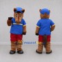 Custom Brown Blue and Red Horse in Cap and Sportswear Mascot Costume Adult Full Body Suit for Sports Events