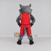 Custom Gray and Red Wolf in Sportswear Mascot Costume Adult Full Body Suit for Sports Events Custom Gray and Red Wolf in Sportswear Mascot Costume Adult Full Body Suit for Sports Events