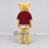 Custom Tan and Maroon Cat in T Shirt Mascot Costume Adult Full Body Suit for School Events