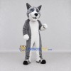Custom Gray and White Dog Mascot Costume Adult Full Body Suit for Pet Events