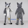 Custom Gray and White Dog Mascot Costume Adult Full Body Suit for Pet Events