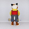 Custom White Yellow and Gray Cat in Suspenders Mascot Costume Adult Full Body Suit for Themed Parties Custom White Yellow and Gray Cat in Suspenders Mascot Costume Adult Full Body Suit for Themed Parties