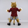 Custom Tan Maroon and Gray Big Cat in Sportswear Mascot Costume Adult Full Body Suit for Sports Events Custom Tan Maroon and Gray Big Cat in Sportswear Mascot Costume Adult Full Body Suit for Sports Events