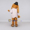 Custom Tan and Gray Dog in Shirt and Tie Mascot Costume Adult Full Body Suit for Themed Parties Custom Tan and Gray Dog in Shirt and Tie Mascot Costume Adult Full Body Suit for Themed Parties