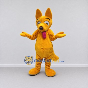 Custom Yellow Dog Mascot Costume Adult Full Body Suit for School Events Custom Yellow Dog Mascot Costume Adult Full Body Suit for School Events