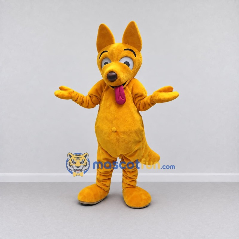 Custom Yellow Dog Mascot Costume Adult Full Body Suit for School Events Custom Yellow Dog Mascot Costume Adult Full Body Suit for School Events