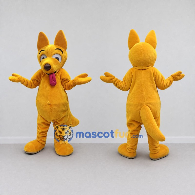 Custom Yellow Dog Mascot Costume Adult Full Body Suit for School Events Custom Yellow Dog Mascot Costume Adult Full Body Suit for School Events