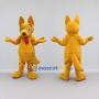 Custom Yellow Dog Mascot Costume Adult Full Body Suit for School Events