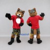 Custom Brown and Red Fox in T Shirt Mascot Costume Adult Full Body Suit for School Events Custom Brown and Red Fox in T Shirt Mascot Costume Adult Full Body Suit for School Events