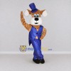 Custom Tan and Blue Dog in Tuxedo Mascot Costume Adult Full Body Suit for Themed Parties
