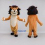 Custom Tan and Dark Brown Lion Mascot Costume Adult Full Body Suit for Wildlife Events