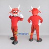 Custom Red and White Bull Mascot Costume Adult Full Body Suit for School Events Custom Red and White Bull Mascot Costume Adult Full Body Suit for School Events