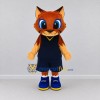 Custom Orange and Navy Blue Fox in Sportswear Mascot Costume Adult Full Body Suit for Sports Events Custom Orange and Navy Blue Fox in Sportswear Mascot Costume Adult Full Body Suit for Sports Events