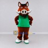 Custom Brown and Green Wild Boar in T Shirt Mascot Costume Adult Full Body Suit for School Events Custom Brown and Green Wild Boar in T Shirt Mascot Costume Adult Full Body Suit for School Events