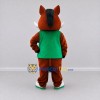 Custom Brown and Green Wild Boar in T Shirt Mascot Costume Adult Full Body Suit for School Events Custom Brown and Green Wild Boar in T Shirt Mascot Costume Adult Full Body Suit for School Events