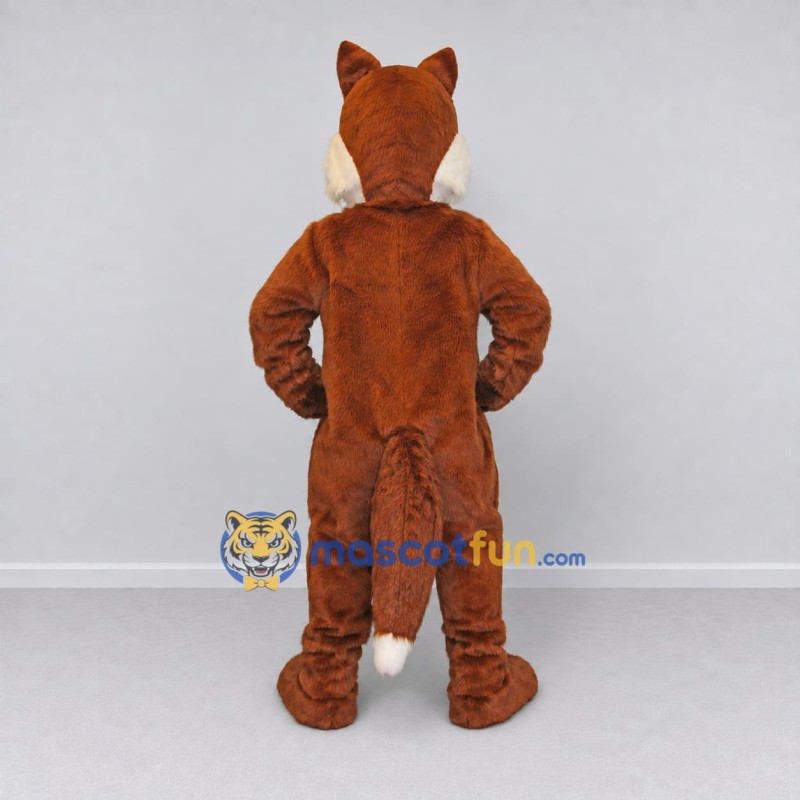 Custom Brown and White Fox Mascot Costume Adult Full Body Suit for Wildlife Events Custom Brown and White Fox Mascot Costume Adult Full Body Suit for Wildlife Events