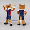 Custom Orange Navy Blue and Red Fox in Sportswear Mascot Costume Adult Full Body Suit for Sports Events Custom Orange Navy Blue and Red Fox in Sportswear Mascot Costume Adult Full Body Suit for Sports Events