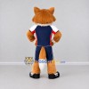 Custom Orange Navy Blue and Red Fox in Sportswear Mascot Costume Adult Full Body Suit for Sports Events Custom Orange Navy Blue and Red Fox in Sportswear Mascot Costume Adult Full Body Suit for Sports Events