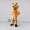 Custom Tan Canine Character Mascot Costume Adult Full Body Suit for School Events Custom Tan Canine Character Mascot Costume Adult Full Body Suit for School Events