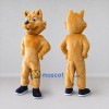 Custom Tan Canine Character Mascot Costume Adult Full Body Suit for School Events Custom Tan Canine Character Mascot Costume Adult Full Body Suit for School Events