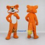 Custom Orange and White Fox Mascot Costume Adult Full Body Suit for School Events